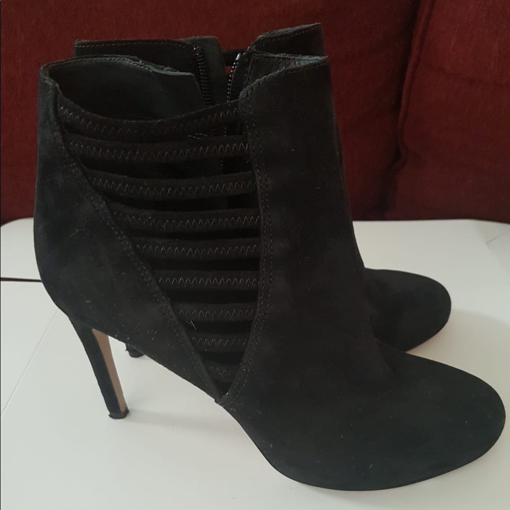 Via Spiga Black Swede Boots